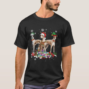 T-shirt Drôle Pyjama Chien Whippet Chien de Noël