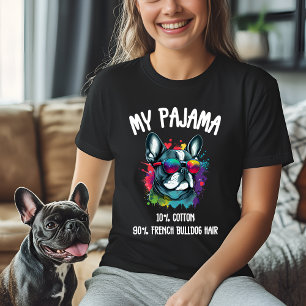T-shirt Drôle Pyjama de Chien de taureaux français