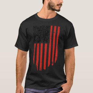 T-shirt Drôle Qr Trump Danser Code Danse Rouge Et Blanc