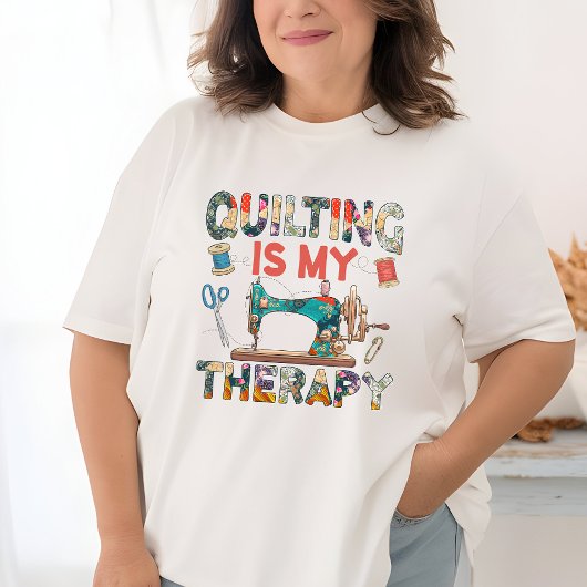 T-shirt Drôle Quilting Woman's