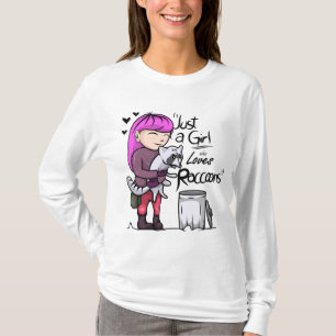 T-shirt Drôle Raccoon Cadeau Enfants Cool Juste Une Fille 