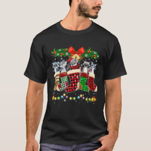 T-shirt Drôle Raccoon Chaussettes de Noël Costume Joyeux N