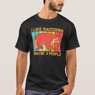 T-shirt Drôle Raccoon Design Pour Hommes Femmes Raccoon Lo