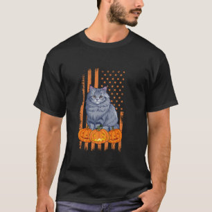 T-shirt Drôle Ragdoll Chat Citrouille Costume Halloween Ho