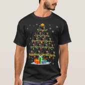 T-shirt Drôle Rat Noël Arbre Lumière Pet Lover Cadeau (Devant)