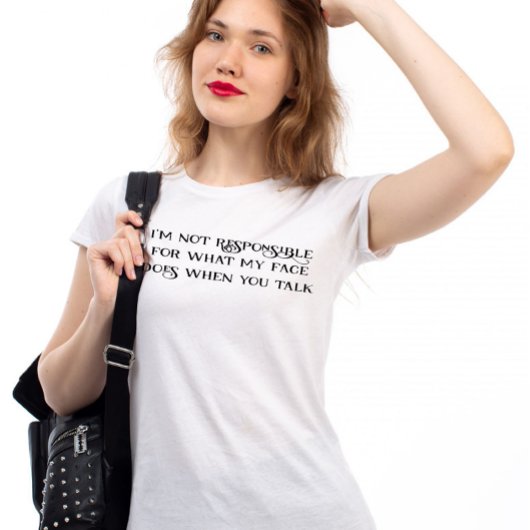 T-shirt Drôle Réaction faciale à quand vous tapez