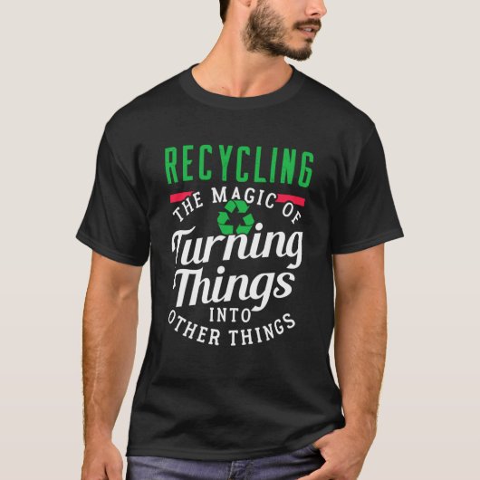 T-shirt Drôle Recyclage et conception de Jours des terres  (Devant)