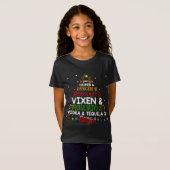 T-Shirt Drôle Reindeer Alcool Noms Noël (Devant entier)