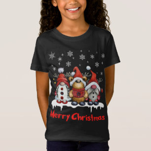 T-Shirt Drôle Reindeer Gnomes Noël