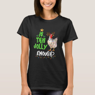T-shirt Drôle Reindeer Poulet Joyeux feux de Noël