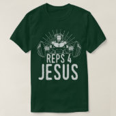 T-shirt Drôle Reps 4 Jesus Gym haltérophilie (Design devant)