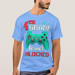 T-shirt Drôle Retour à l'école 4e niveau Vide déverrouillé