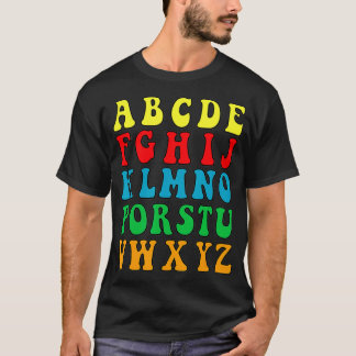 T-shirt Drôle Retour À L'École Hi Alphabet Pré K maternell