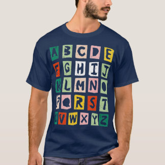 T-shirt drôle retour à l'école hi alphabet pré k maternell