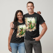 T-shirt Drôle Retourner à l'école Dinosaure manger les dev (Unisexe)