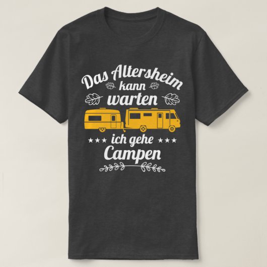 T-shirt Drôle retraité camping de retraite camper (Design devant)