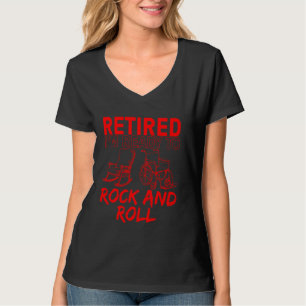 T-shirt Drôle Retraite Hommes Femmes Cool Retraitée Rockin