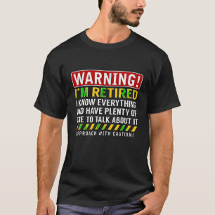 T-shirt Drôle Retraite Hommes Femmes Retraite Avertissemen