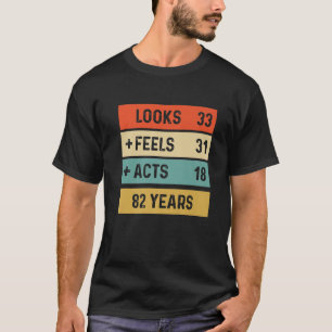 T-shirt Drôle Rétro 82e Anniversaire 82 Ans Né En 194
