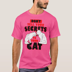 T-shirt Drôle Retro Amoureux des chats Slogan Mème Cadeau