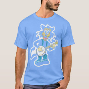 T-shirt Drôle Retro Chat Banjo Picker Cartoon Vintage Cute