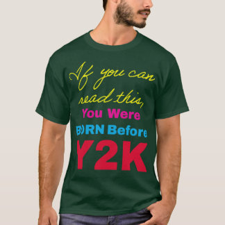 T-shirt Drôle Retro Cursive design Si Vous Pouvez Lire Ce