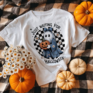 T-shirt Drôle Retro Denim Coquette Halloween Ghost