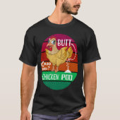 T-shirt Drôle Retro Poulet Butt Devine Qui Poulet Poo (Devant)