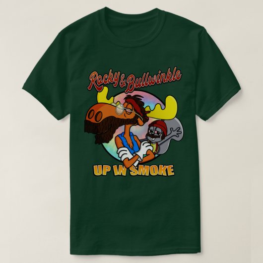T-shirt Drôle Rétro-up dans la conception de fumée (Design devant)