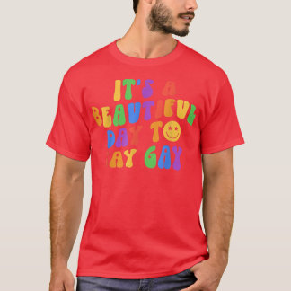 T-shirt Drôle Retro Vintage Sa Belle Journée Pour Dire Gay