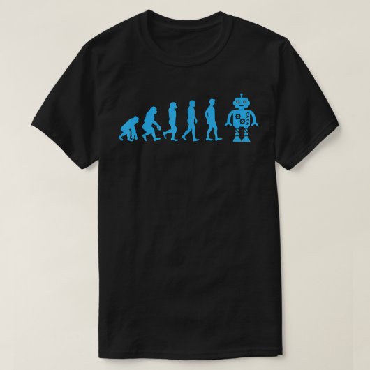 T-shirt Drôle Robot Evolution Filles Garçons Robots  (Design devant)
