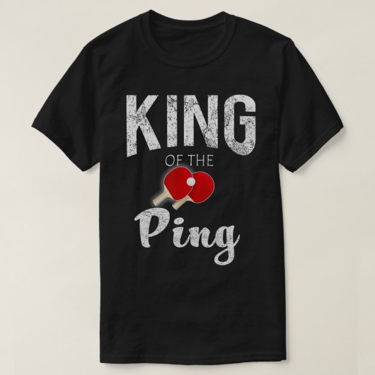T-shirt Drôle Roi Cool du Ping Pong Amateurs Cadeau (Design devant)