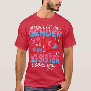 T-shirt Drôle Rose ou Bleu Grande Soeur Vous Aime Genre Re