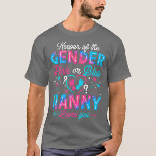 T-shirt Drôle Rose ou Bleu Nanny t'aime Genre Révéler C