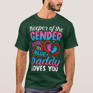 T-shirt Drôle Rose Ou Bleu Papa Vous Aime Révéler Le Sexe