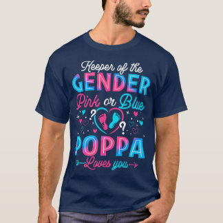 T-shirt Drôle Rose Ou Bleu Poppa Vous Aime Révélation De S