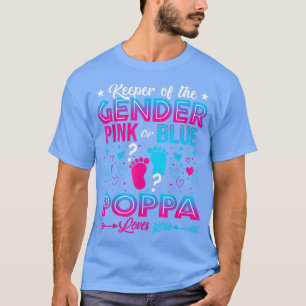 T-shirt Drôle Rose Ou Bleu Poppa Vous Aime Révélation De S