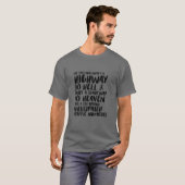 T-shirt Drôle Route Sarcastique Vers L'Enfer Et Escalier V (Devant entier)