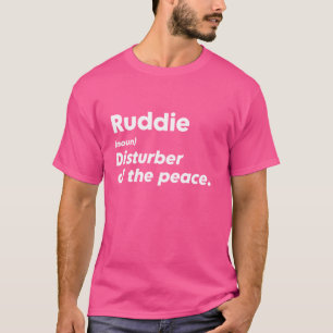 T-shirt Drôle Ruddie 'Disturber de la Paix' Personnalisé P