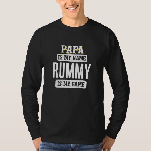 T-shirt Drôle Rummy Cadeau pour Papa Fête des pères Chemis (Devant)