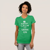 T-shirt Drôle Saint Patrick's Day Gardez le calme T Chemis (Devant entier)
