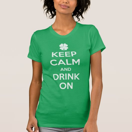 T-shirt Drôle Saint Patrick's Day Gardez le calme T Chemis (Devant)