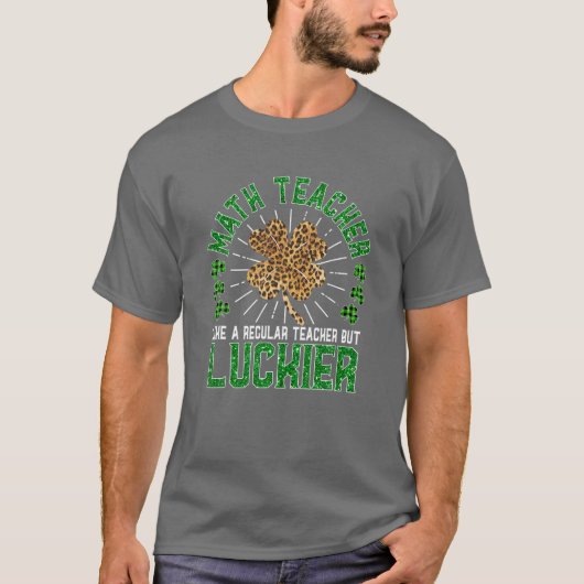 T-shirt Drôle Saint Patrick's Day Math Enseignant Cute App (Devant)