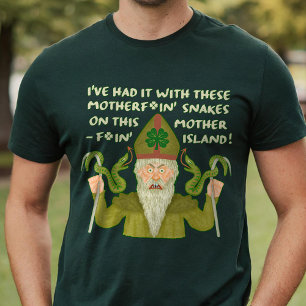 T-shirt Drôle Saint Patrick's Day Snakes Joke Green Irish