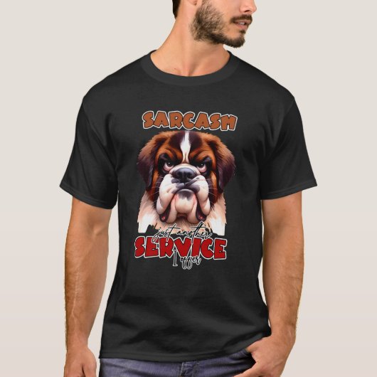 T-shirt Drôle sarcasme chien mot art (Devant)