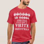 T-shirt Drôle Sarcastique Jingle Mes boules Noël blanc (Devant)