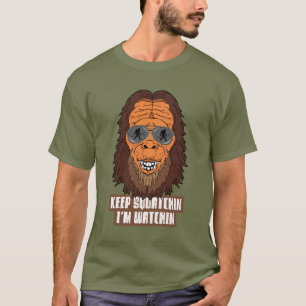 T-shirt Drôle Sasquatch Bigfoot Squatchin Citation