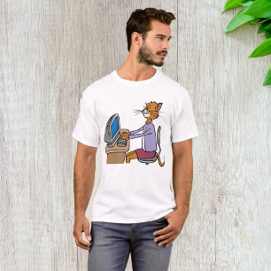 T-shirt Drôle Secrétaire Cat Cartoon Office Humour