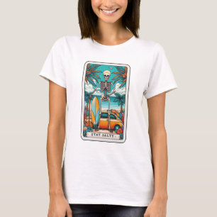 T-shirt Drôle Sel Squelette Tarot