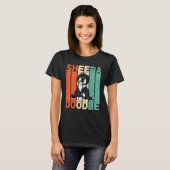 T-shirt Drôle Sheepadoodle Black Poodle Retro Doodle (Devant entier)